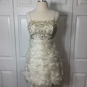 Stunning Beaded Ivory Cache Dress